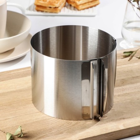 Baking form with size adjustment, shares, 16-30 cm, h = 12 cm, chrome color