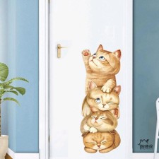 Sticker of plastic interior on the door 