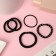 Hair elastic band "Jeanette" (set of 5 pcs) weaving peas, 5 cm, mix