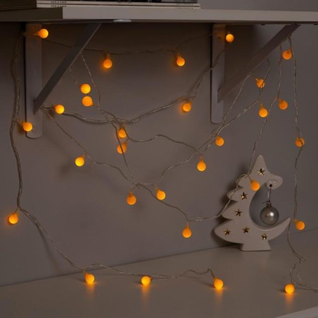 Garland “thread” 5 m with nozzles “Yellow Balls”, IP20, transparent thread, 30 LED, yellow glow, 8 modes, 220 V-2