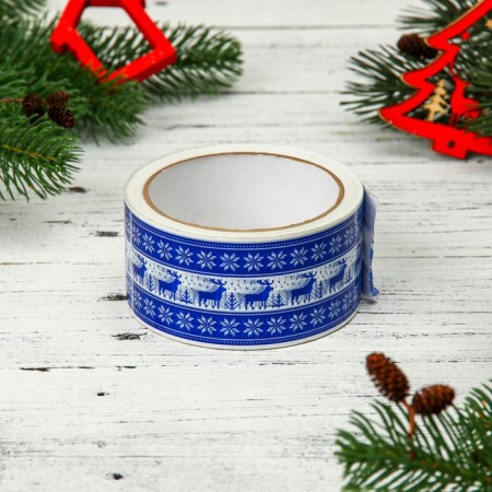 New Year's adhesive tape with the logo "Olenelki -binding 2", 48 x 45 m, 45 μm-1