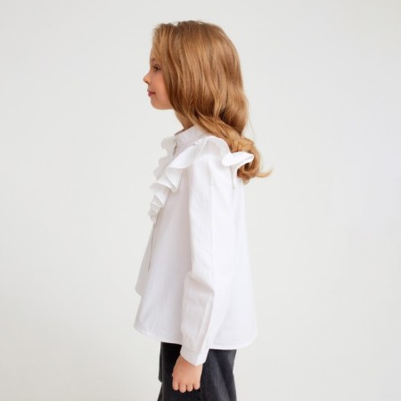 Blouse for girls minku color white, river 134-2