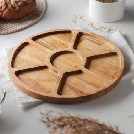 Menzhitsa Round Dolyana, D = 32 cm, 7 sections, birch-2