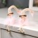 Polystone souvenir "Angel-stitching angel in the pink downy skirt" mixed 18x3.5x4 cm