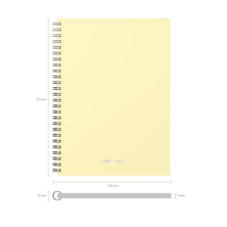 Notebook A5, 80 sheets in the cage on the crest Erichkrause "Pastel", plastic cover, OFSET BOLK, 100%whiteness, mix-3