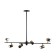 Suspended lamp 35W, 6xgu10, 72.5x96.5 cm, black