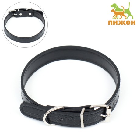 Collar "Infinity" 45 x 2 cm, Osh 31-40, artificial leather, black