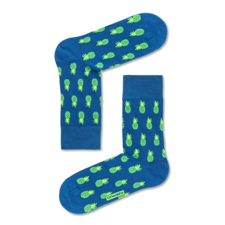 Men's cotton socks Diwari happy "pineapple", size 29, color blue-3