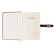 Organizer on the rings of A6+, 80 sheets, leatherette, with a stream, a line, with a handle, in a gift box, brown