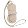 Glasses for glasses, genuine leather, beige 17.5x7.5x0.5 cm