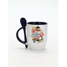 A mug with a spoon 