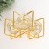 Climber metal, glass for 3 candles "intersections" d-4.5 cm gold 14x6x16 cm