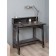 Universal Tokyo table, 780 × 504 × 900 mm, color cement dark prayer / black edge