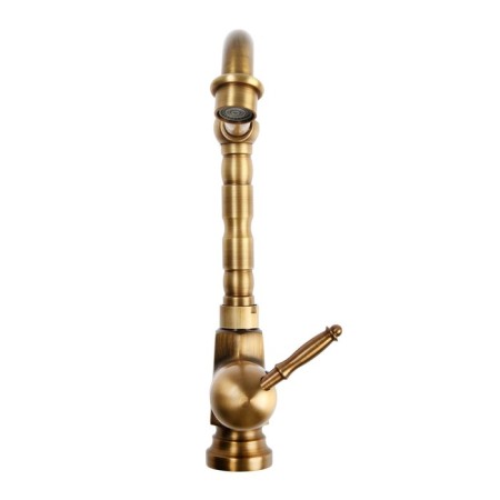 Kitchen mixer and sink zein retro, high spout, without eyeliner, brass, bronze color-9