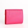 Women's wallet on the button, pink color