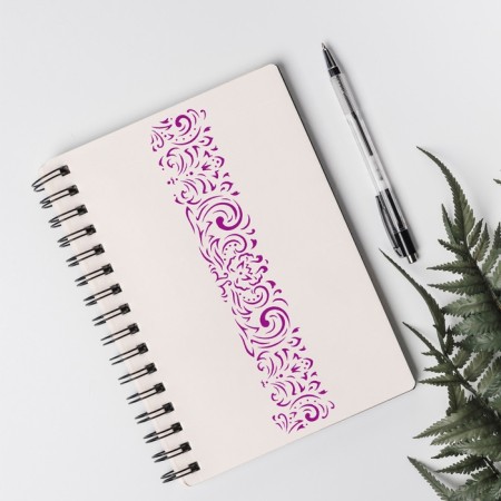 Tencil of border plastic "Royal Patterns" 60x12 cm-2