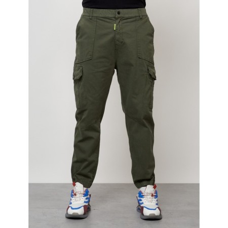 Cargo jeans men, size 48, khaki color-7