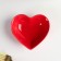 Ceramic Daramic Saladnik "Heart", 130 ml, 12.5 × 11.5 cm, red color