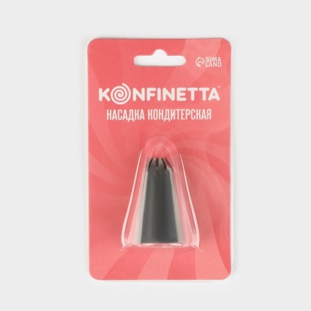 Konfinett Konfinett Nazadka “Closed Star”, D = 2.8 cm, Exit 0.6 cm, stainless steel-3