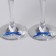 A set of wedding glasses "Prague", handmade, white blue, 6x6x20.5 cm, 2 pcs.