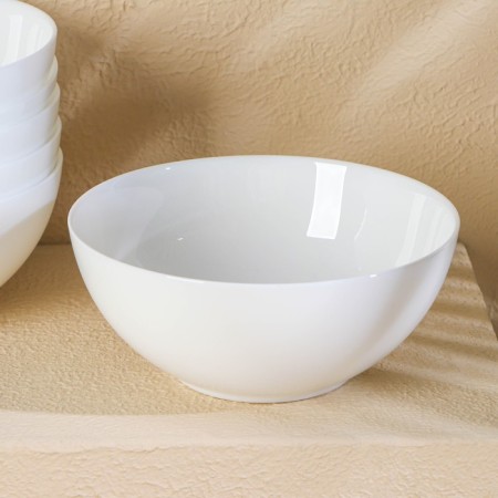 Set of salad bowl Luminarc diwali, 1 l, d = 18 cm, glass ceramic, 6 pcs, white color-1
