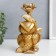 Summary Polystone stand "Filin Genrich Puccity with a flower" Bronze 21x8.5x12 cm