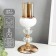 Summary Metal for 1 candle "Crystalics" White with gold 16x9.7x9.7 cm