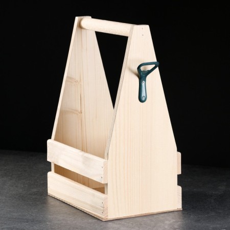 Box for beer 22.5x15.5x33 cm for 6 bottles, natural-6