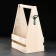 Box for beer 22.5x15.5x33 cm for 6 bottles, natural