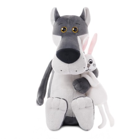 Soft toy "Wolf with a hare", 25 cm MT-MRT-D04202304-25