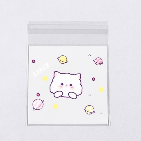 BOPP package with sticky tape, "Korean style", 10*10+3cm mix-2