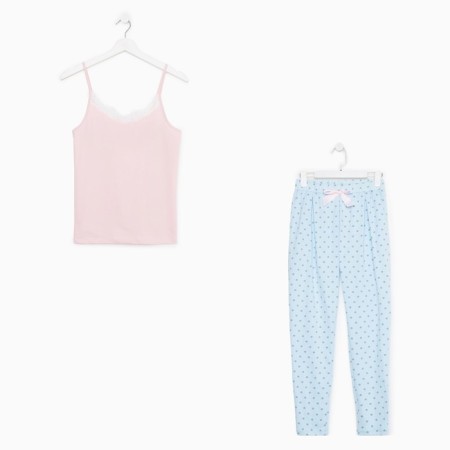 Pajamas "Cloud" Pants, TOP KAFTAN, Blue/ Pink, 40-42-5