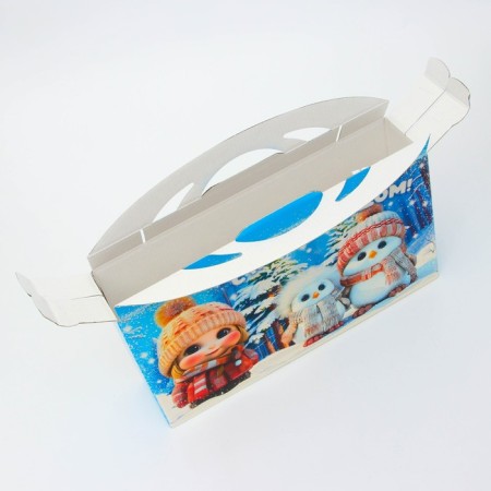 New Year. Gift box New Year's portfolio Maxi wide "kids" with animation 37 x 8 x 20.2 cm.-3