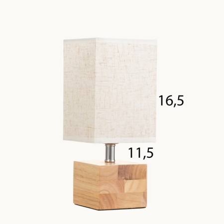 Table lamp "Cube" 1x40W E27 Light wood 11.5x11.5x27cm-6