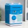 Piggy bank Plastic for coins and bills "safe - whale" code castle, sound 3aa 20.5x13x12 cm