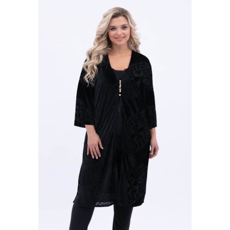 Cardigan female, size 52, black color-4