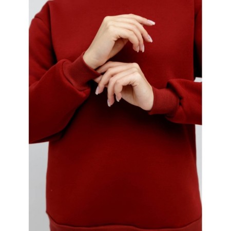 Women's sweated sweam, size 54, burgundy color-2