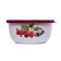 A set of 2 ceramic salad bowls with silicone covers, 0.6/1.2 l