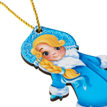 New Year's wooden pendant "New Year! Snow Maiden"-6