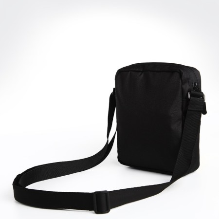 Men's bag over the shoulder, textura, textiles, black color-3