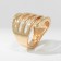 Ring Metal "Trend" five lines, color gold, size 16