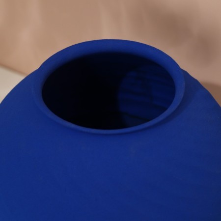 Vase for flowers decorative "Laura" color blue 20 x 16 x 16 cm-4