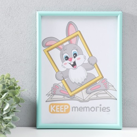 Photo frame plastic 21x30 cm 4 series, turquoise-1