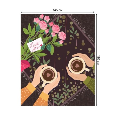 Tables on the table "Date", rectangular, oxford, size 145x180 cm-1