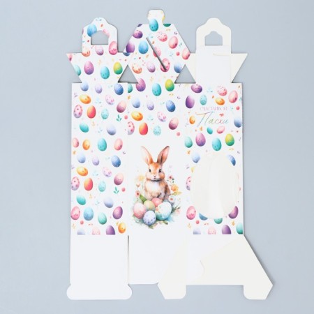 Confectionery box, packaging "Happy Easter", Easter, 8 x 8 x 21 cm-5