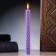 Candle from wax "Intuition and understanding of the essence", 13x1.7 cm, 1 hour, purple
