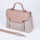 Magnet bag bag, external pocket, long belt, beige color