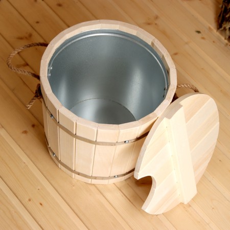 Linden -12l -galley, galvanized insert, with a lid, "Dobroparov"-8