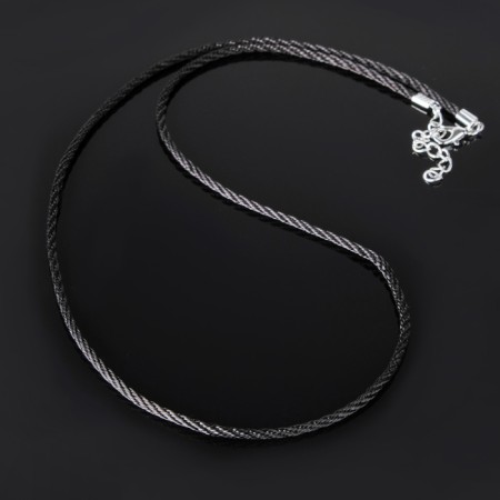Nylon cord d = 2 mm, cable weaving, 45 cm, black color