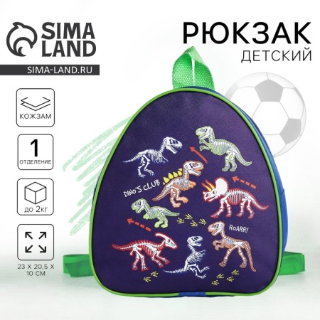 Baby backpack for the boy "Dinosaurians", 23 x 5 cm cm, lightning department, blue color